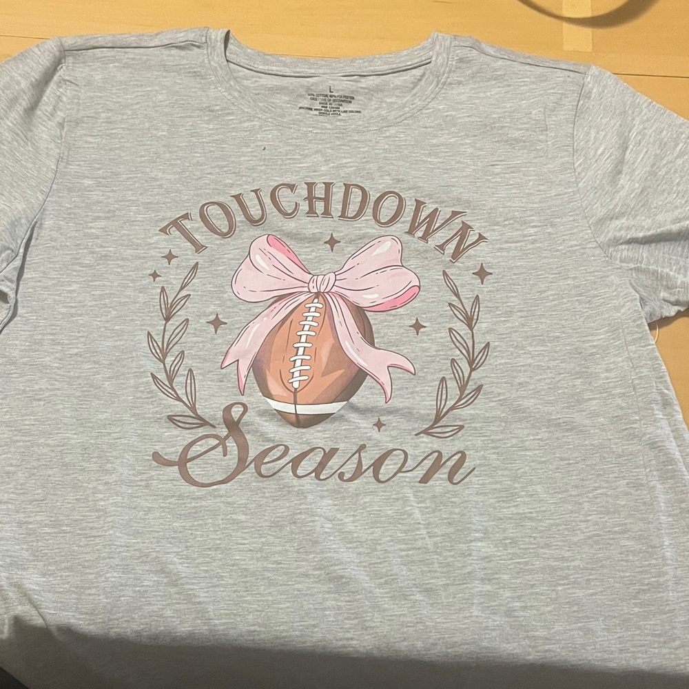 Gray Touchdown Season Graphic Tee